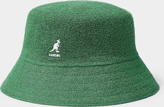 Kangol Womens Embroidered logo boucl&eacute; terry bucket hat