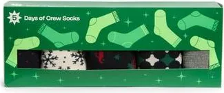 Nordstrom Rack 5-Pack Holiday Dress Socks in Ivory Green Red Cars at Nordstrom Rack, Size Regular