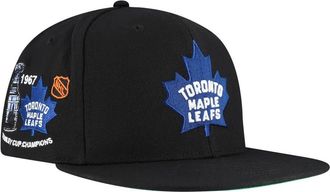 Mitchell & Ness Mens Mitchell & Ness Black Toronto Maple Leafs Core Top Spot Snapback Hat at Nordstrom
