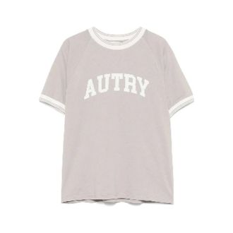 Autry T-Shirts, female, Gray, Size: XL College Tee