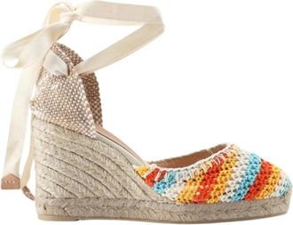 Castaner Gehaakte Espadrilles - Dames - Sleehakken - Veelkleurig - 41 EU - Schoenen