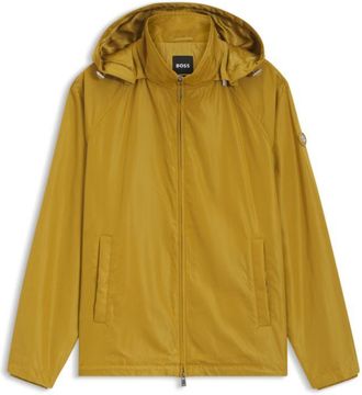 BOSS Regular-fit hooded jacket with water-repellent finish