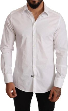Dolce & Gabbana Heren, Overhemden, Wit, Maat: 2XS Katoen