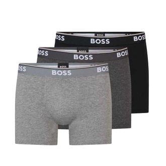 HUGO BOSS Heren Boxershort (Pakket van 3) (Zwart/Kool/Grijs)