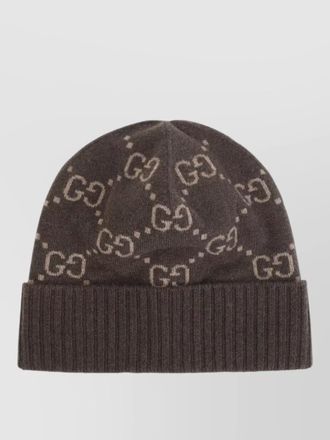 Gucci cashmere ribbed beanie