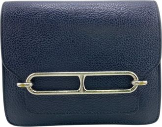 Herm&egrave;s Navy Epsom Leather Wallet (Bi-Fold) (Pre-Owned)