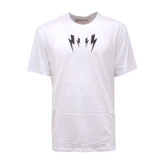 Neil Barrett Tops, Heren, Wit, 2Xl, Slim Fit Italiaans Model Shirt