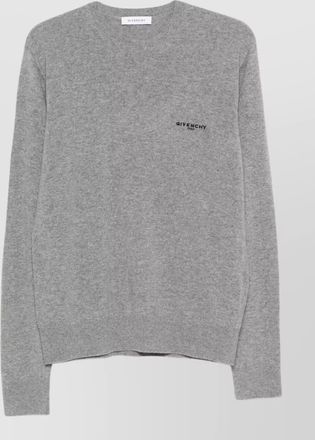 Givenchy cashmere wool logo-detail ribbed crewneck jumper