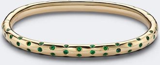 Anita Ko Cosmo Orion 18kt gold bangle with emeralds