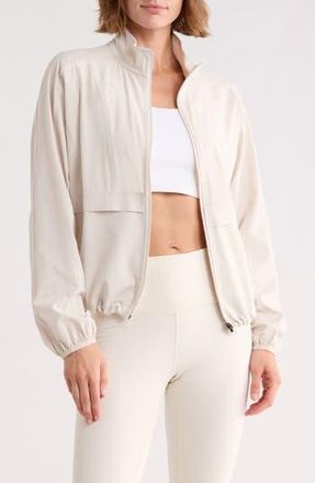 Zella Interval Zip Up Jacket in Grey Moonbeam at Nordstrom Rack, Size X-Small