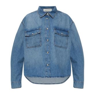 Anine Bing Denim Shirts, female, Blue, Size: XS Paxton Denim Shirt