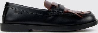 Camper Twins Two-Tone Smooth Leather Loafers with Fringes and XL Extralight Sole