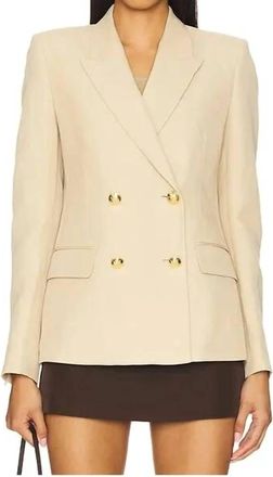 Nili Lotan Veda Buttons Jacket In Khaki