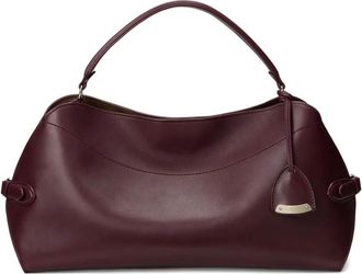 Ralph Lauren Collection medium curved-handle leather satchel bag - women - CALFSKIN/Suede - One Size - Red