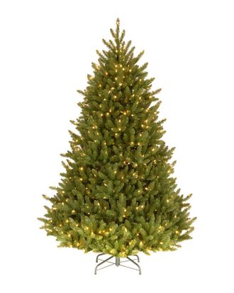 National Tree Company 7.5 Natural Fraser Medium Fir Hinged Tree with 750 Clear Lights