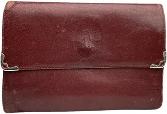 Cartier Pre-owned Vintage Portemonnee - Dames - Vintage Accessoires - Rood - ONE Size - Leer - Vintage