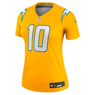 Nike Justin Herbert Los Angeles Chargers Nike Womens Dri-FIT NFL Legend Jersey in Yellow | 94NW0FAL97F-9Z3