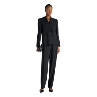 Liviana Conti Blazers, female, Black, Size: XS Double-Breasted Blazer