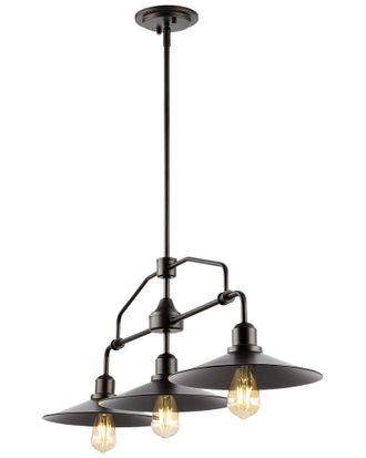 Jonathan Y Designs Jonathan Y Nathan 38In 3-Light Industrial Farmhouse Iron Linear Led Pendant