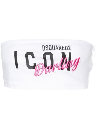Dsquared2 Lange tanktop - Wit