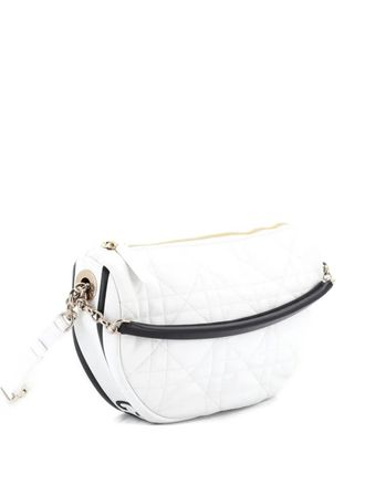 Dior Vibe Cannage Quilt Lambskin Medium hobo bag - women - Calf Leather - One Size - White