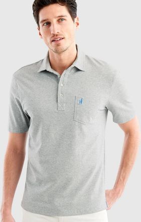 Johnnie-O Original 4-Button Polo In Heathered Grey