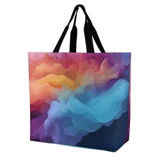 Generic Color Gradient Shoulder Bag Eco Friendly Handbag Waterproof Handbags For Beach Picnic Daily Use