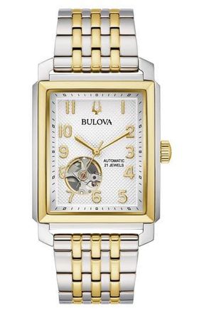 Bulova Automatic Bracelet Watch, 33mm x 12mm in Two Tone at Nordstrom Rack