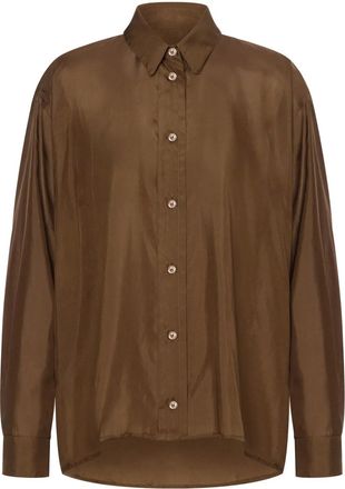 Philosophy di Lorenzo Serafini Camicia in seta - Marrone