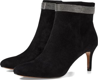 Pelle Moda Womens Pelle Moda Yori Bootie M Black Suede Pointed Toe Stiletto Heel HTAT156