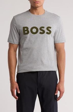 BOSS Tiburt Logo Graphic T-Shirt in Silver at Nordstrom Rack, Size Xx-Large