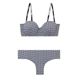 GCDS Gcds, Badmode, Dames, Zwart, XS, Vichy Bikini