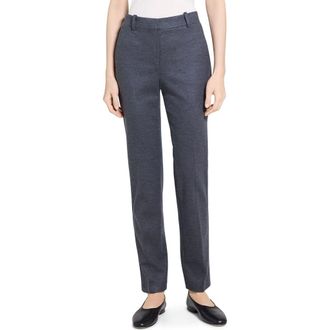 Theory Slim Fit Wool Blend Pants in New Charcoal Melange at Nordstrom Rack, Size 00
