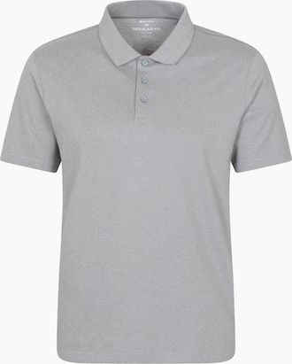 Mountain Warehouse Mens Mountain Warehouse Mens Cordyline Textured Polo Shirt - Grey - Size: 48