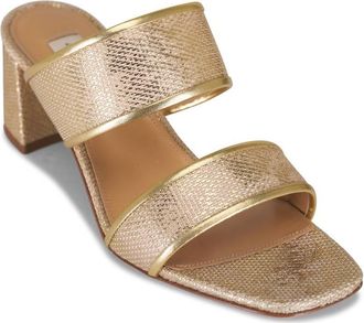 Arteana Womens Enna Double Strap 50Mm Sandal In Platino