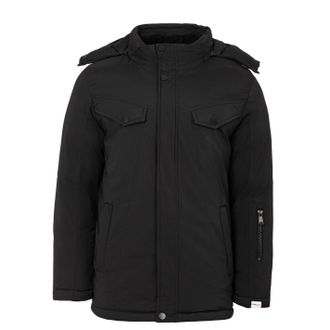 Lee Cooper Heren Pufferjas met capuchon (Zwart)