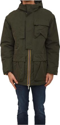 K-Way Otto Cotton Feel Parka - Heren - Parka Jassen - Groen - S - Katoen - Jassen
