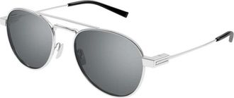 Saint Laurent SL 708 Zonnebril - Heren - Zonnebrillen - Grijs - 54 MM - Accessoires