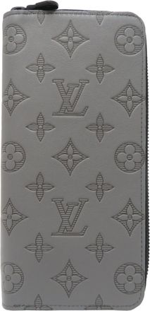 Louis Vuitton Gray Monogram Shadow Long Wallet (Bi-Fold) (Pre-Owned)