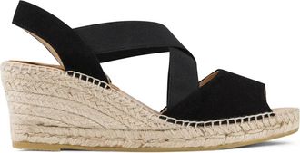 Kanna Womens Wedge Sandal In Black