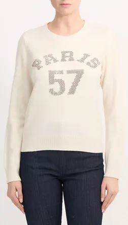 Cinq &agrave; Sept Paris Heatset Pullover In Cream