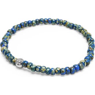 Nialaya Blue Lapis Japanese Miyuki Bead Wristband at Nordstrom, Size X-Large