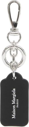 Maison Margiela Double Tag Keyring Small - Dames - Sleutelhangers & Tashangers - Zwart - ONE Size - Leer - Accessoires