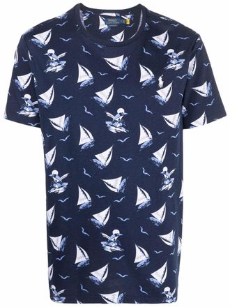 Polo Ralph Lauren T-shirt met print - Blauw