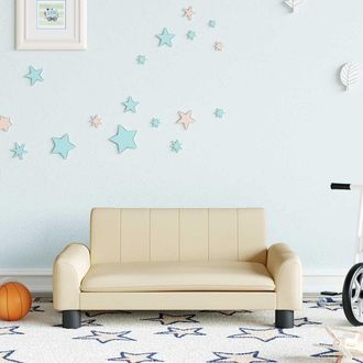 vidaXL Sof&aacute; Para Ni&ntilde;os De Tela Crema 70x45x30 Cm Vidaxl