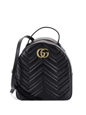 Gucci GG Marmont Matelasse Leather Small backpack - Black