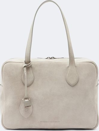 Brunello Cucinelli Borsa a spalla in suede