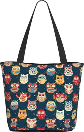 AOOEDM Cute Owl Ladies Shopping Bag 13x11x7in.The Perfect ValentineS Day Gift.It Is The Best ValentineS Day Gift For Mom, Daughter, Wife,Etc