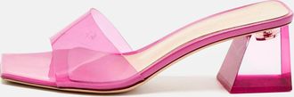 Gianvito Rossi Pink Pvc Cosmic Slide Sandals