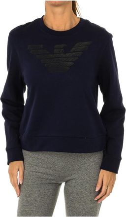 Armani Jeans Lange mouw witte Jersey - Dames - Sweatshirts - Blauw - XL - Katoen - Hoodies & sweatvesten